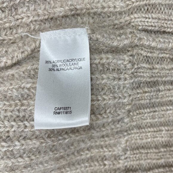 Robert Rodriguez Women's Wool Alpaca Oatmeal Beige Ruffle Cardigan Sweater Small - Picture 7 of 12